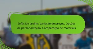 Sofás De Jardim: Variação de preços, Opções de personalização, Comparação de materiais